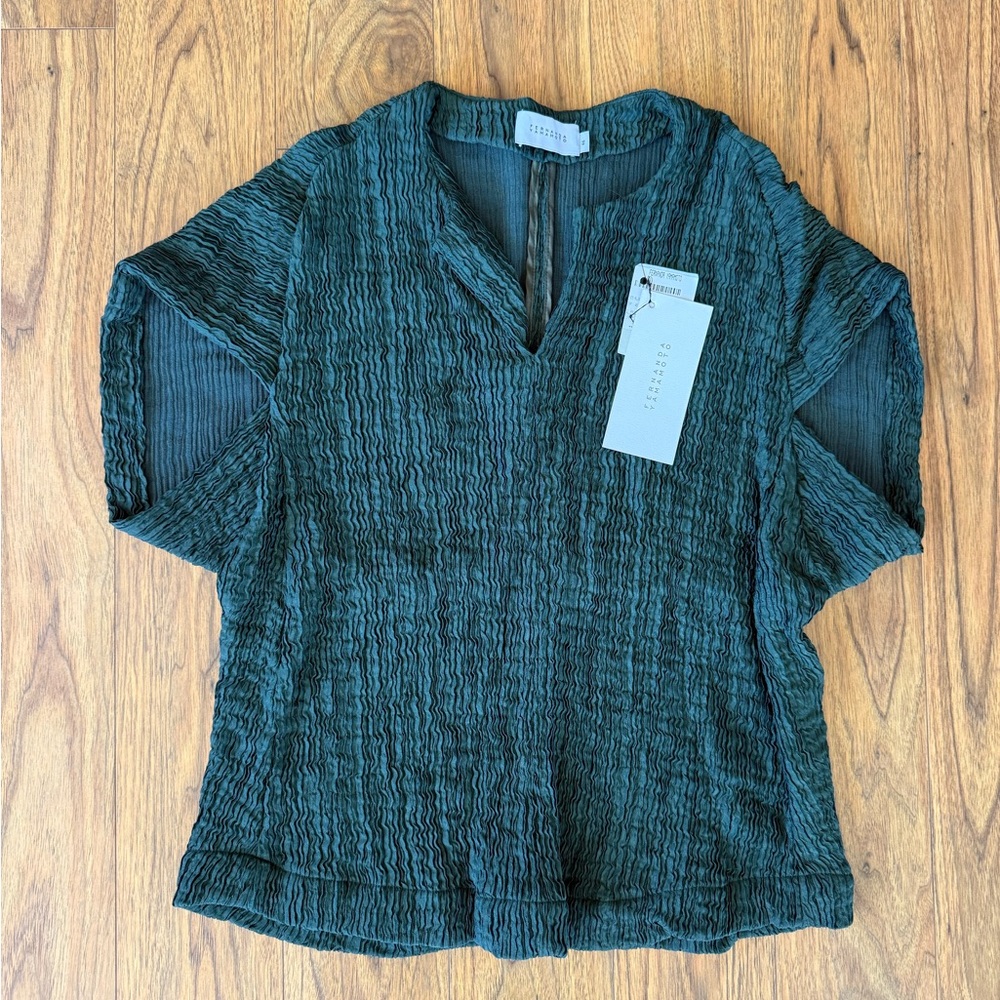 Fernanda Yamamoto Textured Green Women's Top